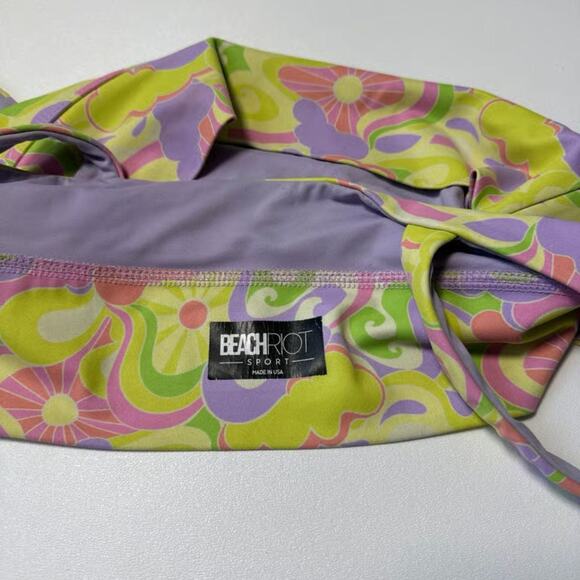 Beach Riot Psychedelic Sunshine Leah Crop Top - Picture 5 of 8